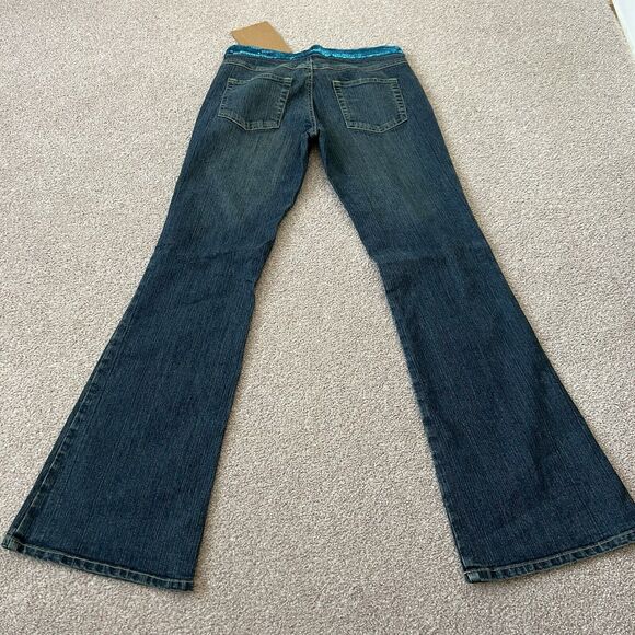 Vintage Y2K Dfx Jeans Sequin Belt Wrap Around Low Rise Wide Leg 7 - Picture 3 of 8